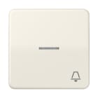 JUNG - Wippe 1fach mit Lichtleiter, Symbol Klingel, Duroplast, Serie CD, weiss