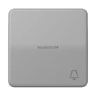 JUNG - Wippe 1fach mit Lichtleiter, Symbol Klingel, Duroplast, Serie CD, grau