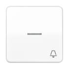 JUNG - Wippe 1fach mit Lichtleiter, Symbol Klingel, Duroplast, Serie CD, alpinweiss