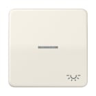 JUNG - Wippe 1fach mit Lichtleiter, Symbol Licht, Duroplast, Serie CD, weiss