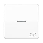 JUNG - Wippe 1fach mit Lichtleiter, Symbol Licht, Duroplast, Serie CD, alpinweiss