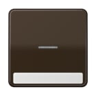 JUNG - Wippe 1fach mit Lichtleiter, mit Schriftfeld, Duroplast, Serie CD, braun