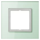 JUNG - Glasrahmen 1fach, senkrechte und waagerechte Montage, Glas, LS PLUS, mattweiss