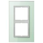 JUNG - Glasrahmen 2fach, senkrechte und waagerechte Montage, Glas, LS PLUS, mattweiss