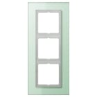 JUNG - Glasrahmen 3fach, senkrechte und waagerechte Montage, Glas, LS PLUS, mattweiss