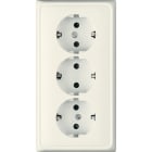 JUNG - Kabelkanal-SCHUKO-Steckdose, 3fach, 16 A 250V ~, Duroplast, Serie CD, weiss
