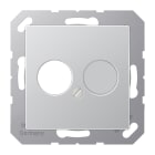 JUNG - Abdeckung für 1 Rundsteckverbinder bis 18,5mm Ø, Serie A, aluminium