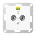 JUNG - Potentialausgleich-Steckdose, Duroplast, Serie AS/A, alpinweiss