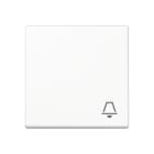 JUNG - Wippe 1fach, Symbol Klingel, Duroplast, Serie A, alpinweiss