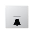 JUNG - Wippe 1fach mit Lichtleiter, mit abtastbarem Symbol Klingel, Serie A, aluminium