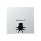 JUNG - Wippe 1fach mit Lichtleiter, mit abtastbarem Symbol Licht, Serie A, aluminium