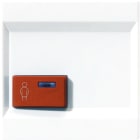 JUNG - Abdeckung für Ackermann, Typ 73022 A 2, rot, Serie LS, alpinweiss