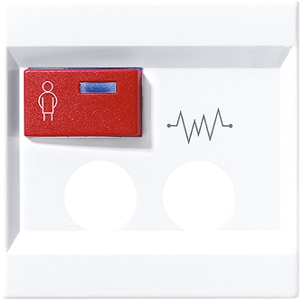 JUNG - Abdeckung für Ackermann, Typ 73075 D, 73075 B, rot, Serie LS, alpinweiss
