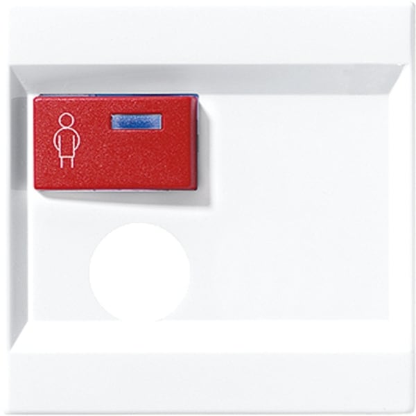 JUNG - Abdeckung für Ackermann, Typ 73071, 73075 A, rot, Serie LS, alpinweiss