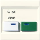 JUNG - Abdeckung für Ackermann, Typ 73642 B – Dienstzimmereinheit –, weiss, grün
