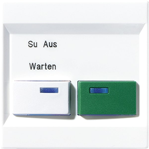 JUNG - Abdeckung für Ackermann, Typ 73642 B – Dienstzimmereinheit –, weiss, grün