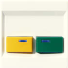 JUNG - Abdeckung für Ackermann, Typ 73642 E, gelb, grün, Serie LS, weiss