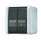 JUNG - Wippschalter, Serien, 10AX 250V ~, mit Schriftfeldern, IP44, WG 800