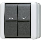 JUNG - Jalousietaster, 1-pol. (1 Antrieb), AX 250V ~, IP44, WG 800