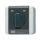 JUNG - Jalousie-Drehschalter, 1-pol. (1 Antrieb), 10AX 250V ~, mit Schriftfeld, IP44