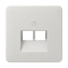 JUNG - Abdeckung für IAE/UAE-Anschlussdosen 2 x 8-polig, Thermoplast, Serie CD, lichtgr