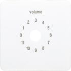 JUNG - Abdeckung für Lautstärkesteller, Thermoplast, Serie CD, alpinweiss