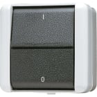 JUNG - Wippschalter, Aus 2-pol., 10AX 250V ~, IP44, WG 800