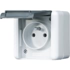 JUNG - Steckdose, Frz/Belg, 16A 250V ~, SAFETY+, Klappdeckel, IP44