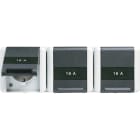JUNG - SCHUKO-Dreifach-Steckdose, 5 Leitungseinf., 3 Schriftfelder 22x48mm, 16A 250V ~