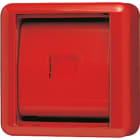 JUNG - Abdeckung mit Glasscheibe, WG 800, rot