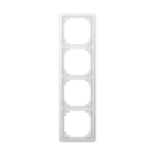 JUNG - Rahmen 4fach, senkrechte und waagerechte Montage, Duroplast, CD PLUS, alpinweiss