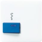JUNG - Abdeckung für Ackermann, Typ 73022 A 2, blau, Serie CD, alpinweiss