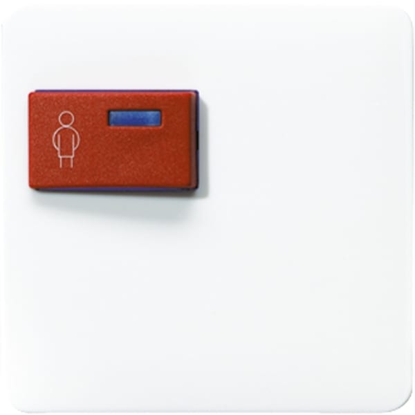 JUNG - Abdeckung für Ackermann, Typ 73073 F, rot, Serie CD, alpinweiss