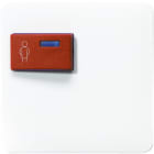 JUNG - Abdeckung für Ackermann, Typ 73073 F, rot, Serie CD, alpinweiss