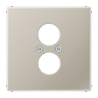 JUNG - Abdeckung für 2 Rundsteckverbinder bis 18,5mm Ø, Serie LS, Edelstahl