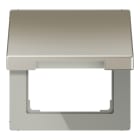 JUNG - Klappdeckel mit Rückstellfeder, Serie LS, Edelstahl