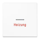 JUNG - Wippe 1fach mit Lichtleiter, Heizung, Duroplast, Serie LS, alpinweiss