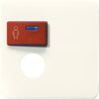 JUNG - Abdeckung für Ackermann, Typ 73071, 73075 A, rot, Serie CD, weiss
