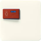 JUNG - Abdeckung für Ackermann, Typ 73073 F, rot, Serie CD, weiss