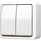 JUNG - Wippschalter, Serien, 10AX 250V ~, AP 600, alpinweiss