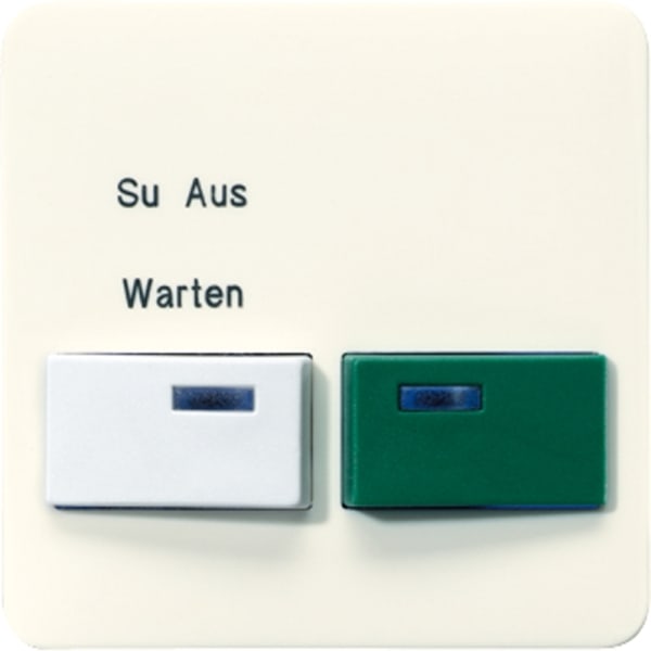 JUNG - Abdeckung für Ackermann, Typ 73642 B – Dienstzimmereinheit –, weiss, grün, weiss
