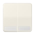 JUNG - Wippe 2fach, mit Schriftfeld, Duroplast, Serie CD, weiss