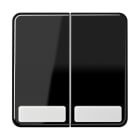JUNG - Wippe 2fach, mit Schriftfeld, Duroplast, Serie CD, schwarz