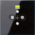 JUNG - Potentialausgleich-Steckdose, Duroplast, Serie LS, schwarz