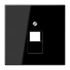 JUNG - Abdeckung für IAE/UAE-Anschlussdosen 1 x 8-polig, Thermoplast, Serie LS, schwarz