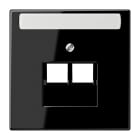 JUNG - Abdeckung für IAE/UAE-Anschlussdosen 2 x 8-polig, Serie LS, schwarz