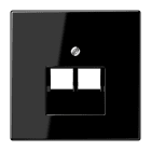 JUNG - Abdeckung für IAE/UAE-Anschlussdosen 2 x 8-polig, Thermoplast, Serie LS, schwarz