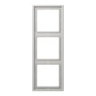 JUNG - Rahmen 3fach, senkrechte und waagerechte Montage, Duroplast, LS 990, lichtgrau