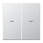 JUNG - Wippe 2fach, mit Pfeilsymbolen, Serie LS, Aluminium
