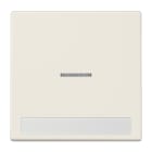 JUNG - Wippe 1fach mit Lichtleiter, mit Schriftfeld, Duroplast, Serie LS, weiss